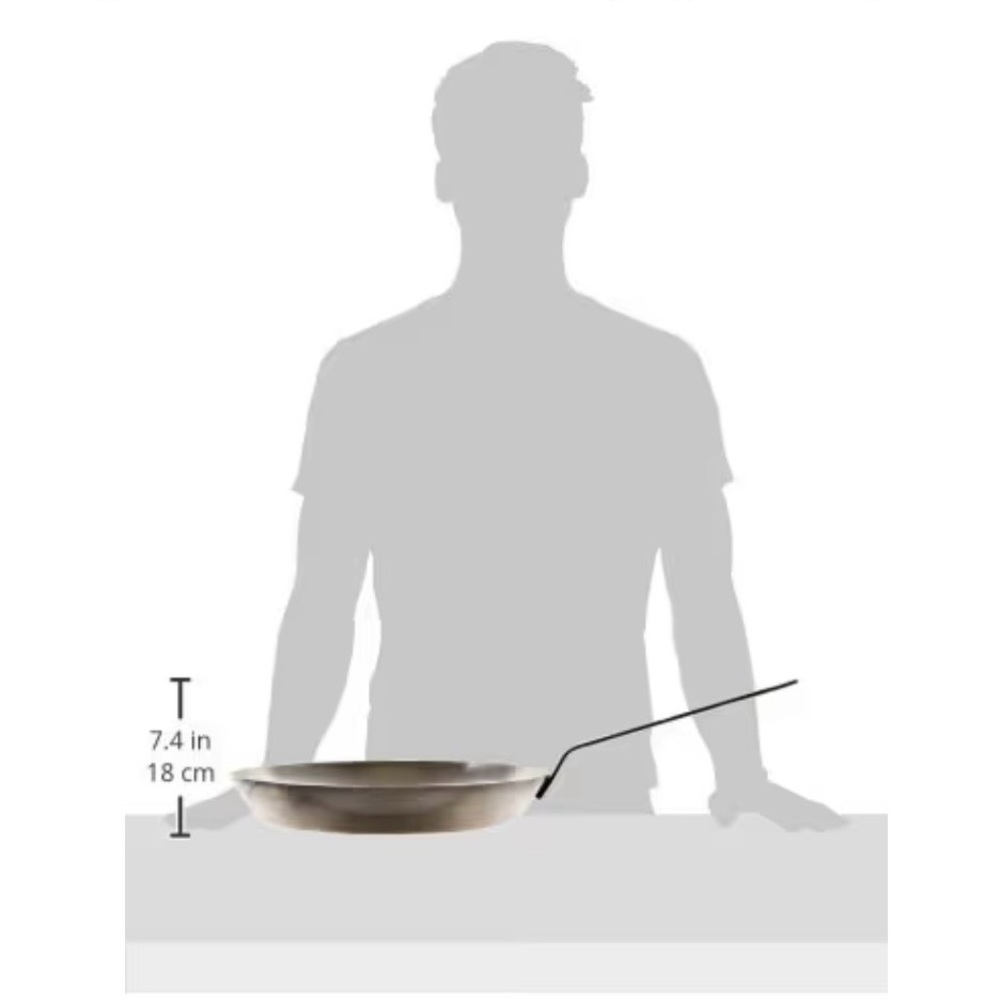 Matfer Bourgeat Black Carbon Steel Frying Pan, 15 3/ - Picture 5 of 7